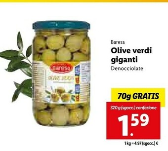 Lidl Olive verdi giganti offerta
