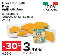 Carrefour Linea Cotosnella Fileni Antibiotic Free offerta