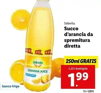 Lidl Succo d'arancia da spremitura diretta offerta