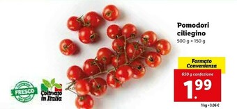 Lidl Pomodori ciliegino offerta