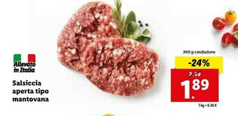 Salsiccia aperta tipo mantovana