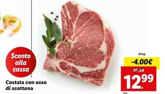 Lidl Costata con osso di scottona offerta