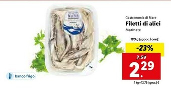 Lidl Filetti di alici marinate offerta