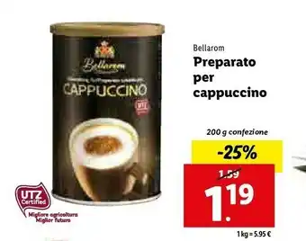 Lidl Preparato solubile per cappuccino 200 g(ml) offerta