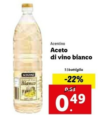 Lidl Aceto di vino bianco offerta