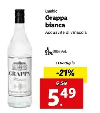 Lidl Lambic grappa bianca offerta