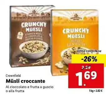 Lidl Musli croccante 600 g offerta
