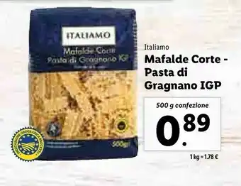 Lidl Mafalde corte - pasta di gragnano offerta