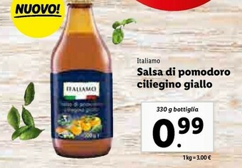 Lidl Salsa di pomodoro ciliegino 330 g(ml) offerta
