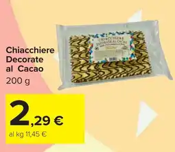 Carrefour Chiacchiere Decorate al Cacao offerta