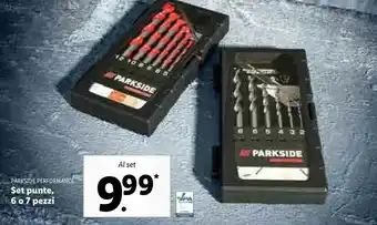 Lidl Parkside performance set punte 6/ 7 pezzi offerta