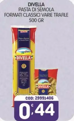 Eurocash Divella pasta di semola formati classici varie trafile offerta