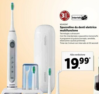 Lidl Nevadent spazzolino da denti elettrico offerta