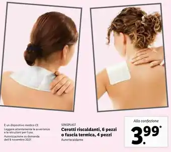 Lidl Sensiplast cerotti riscaldanti offerta