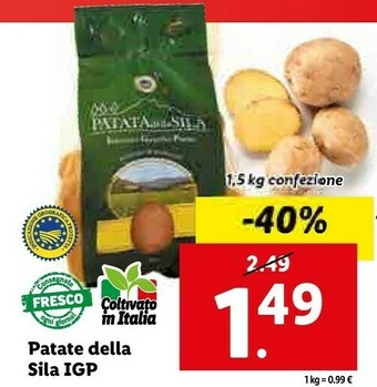 Lidl Patate della sila igp offerta
