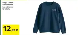 Carrefour Felpa Uomo con Stampa offerta