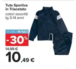 Carrefour Tuta Sportiva in Triacetato offerta