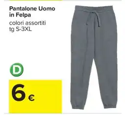 Carrefour Pantalone Uomo in Felpa offerta