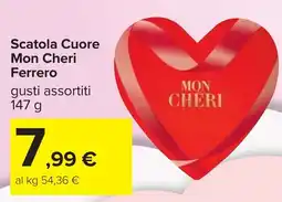 Carrefour Scatola Cuore Mon Cheri Ferrero offerta