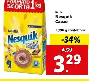 Lidl Nestlé nesquik cacao offerta
