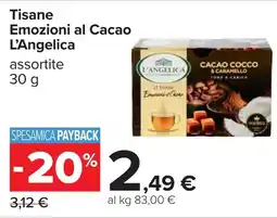Carrefour Tisane Emozioni al Cacao L'Angelica offerta