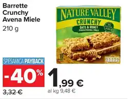 Carrefour Barrette Crunchy Avena Miele offerta