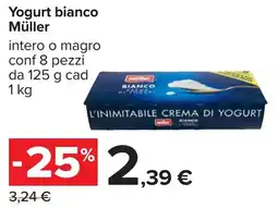 Carrefour Yogurt bianco Müller offerta