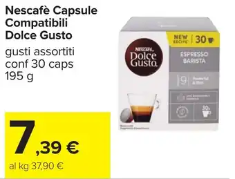 Carrefour Nescafè Capsule Compatibili Dolce Gusto offerta