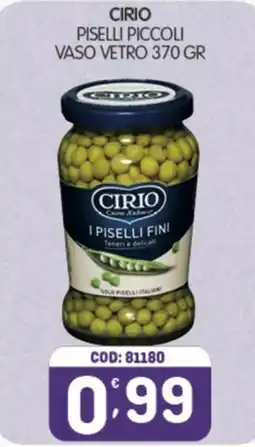 Eurocash Cirio piselli piccoli vaso vetro offerta