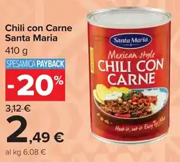 Carrefour Chili con Carne Santa Maria offerta