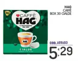 Eurocash Hag caffè box 30 cialde offerta