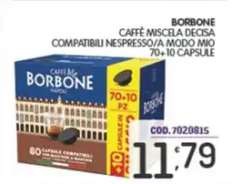Eurocash Borbone caffè miscela decisa compatibili nespresso/a modo mio offerta