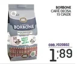 Eurocash Borbone caffè decisa 15 cialde offerta