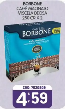 Eurocash Borbone caffè macinato miscela decisa offerta
