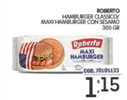 Eurocash Roberto hamburger classico/ maxi hamburger con sesamo offerta