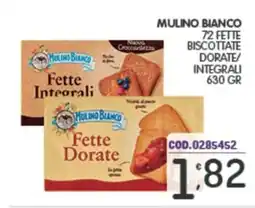 Eurocash Mulino bianco 72 fette biscottate dorate/ integrali offerta