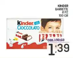 Eurocash Kinder barrette 8 pz offerta