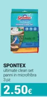 Tigotà SPONTEX ultimate clean set panni in microfribra offerta