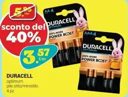 Tigotà DURACELL optimum pile stilo/ministilo offerta