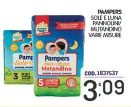 Eurocash Pampers sole e luna pannolini/ mutandino varie misure offerta