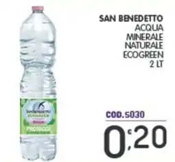Eurocash San benedetto acqua minerale naturale ecogreen offerta