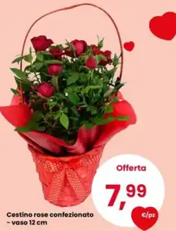 Eurospar Cestino rose confezionato offerta