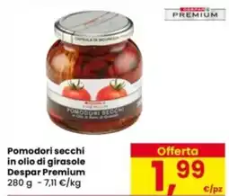Eurospar Pomodori secchi in olio di girasole Despar Premium offerta
