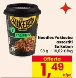 Eurospar Noodles Yakisoba Saikebon offerta
