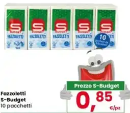 Eurospar Fazzoletti S-Budget 10 pacchetti offerta