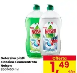 Eurospar Detersivo piatti classico e concentrato Nelsen offerta