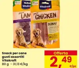 Eurospar Snack per cane gusti assortiti Vitakraft offerta
