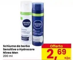 Eurospar Schiuma da barba Sensitive o Hydrocare Nivea Men offerta