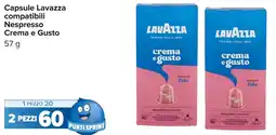 Carrefour Capsule Lavazza compatibili Nespresso Crema e Gusto offerta