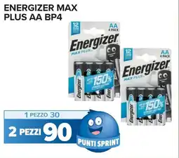 Carrefour Energizer max PLUS AA BP4 offerta